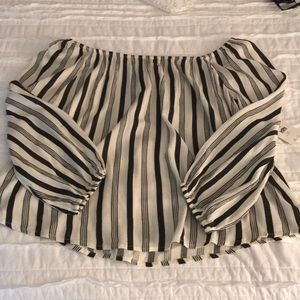 Billabong Black/Cream Off The Shoulder Top NWT